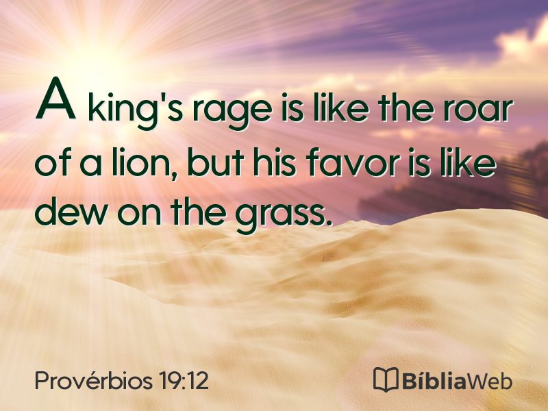 Provérbios 19:12 em imagem para compartilhar