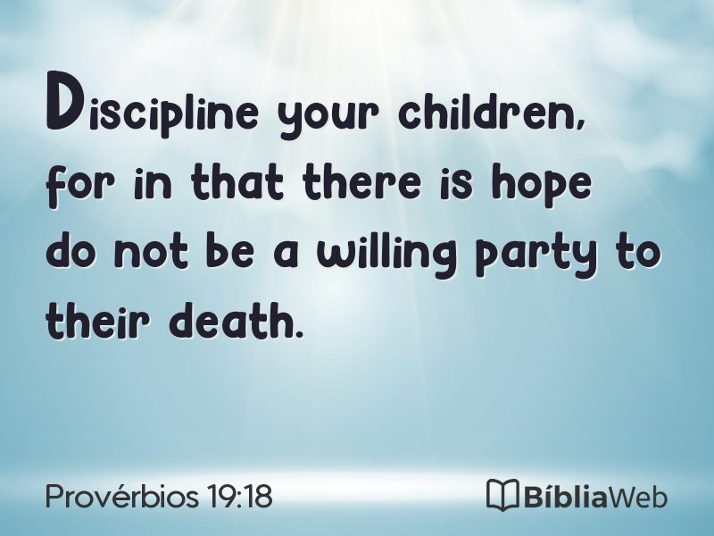 Provérbios 19:18 em imagem para compartilhar