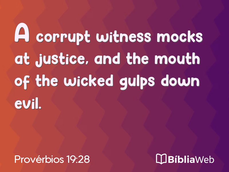 Provérbios 19:28 em imagem para compartilhar