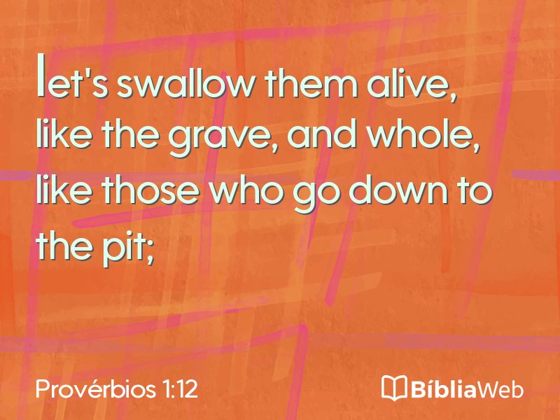 Provérbios 1:12 em imagem para compartilhar