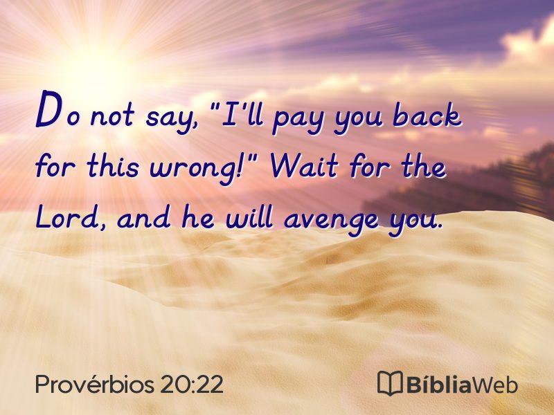 Provérbios 20:22 em imagem para compartilhar