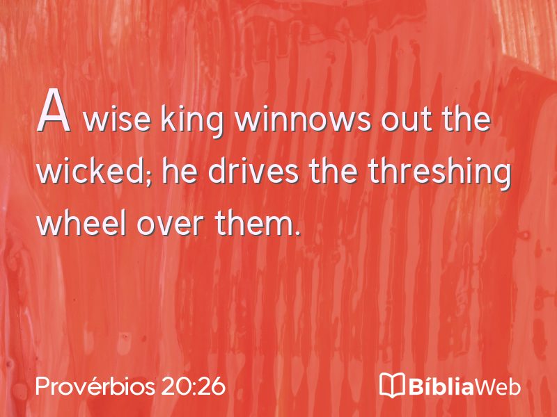 Provérbios 20:26 em imagem para compartilhar