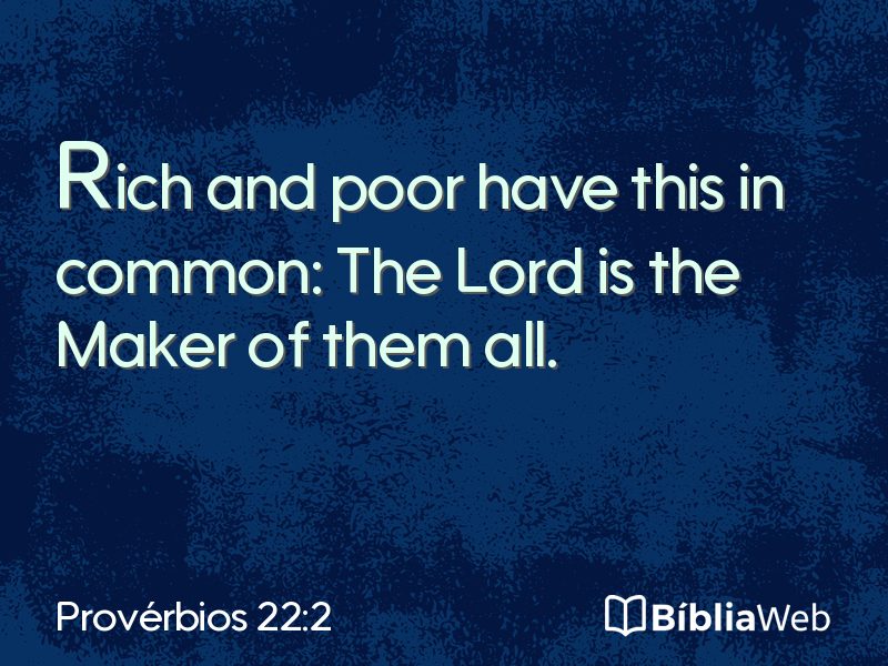Provérbios 22:2 em imagem para compartilhar