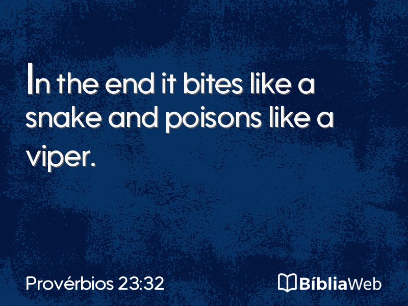 Provérbios 23:32 em imagem para compartilhar
