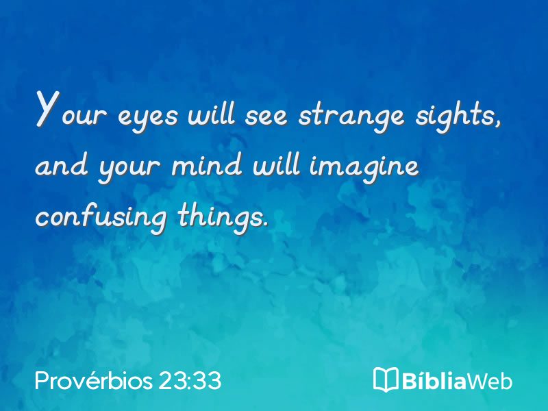Provérbios 23:33 em imagem para compartilhar