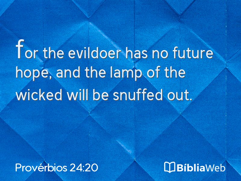 Provérbios 24:20 em imagem para compartilhar