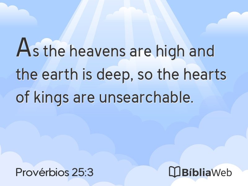 Provérbios 25:3 em imagem para compartilhar