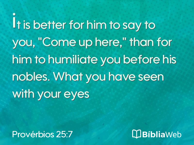 Provérbios 25:7 em imagem para compartilhar