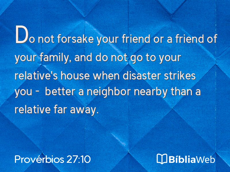 Provérbios 27:10 em imagem para compartilhar