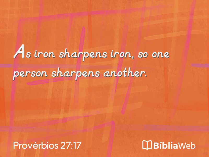 Provérbios 27:17 em imagem para compartilhar