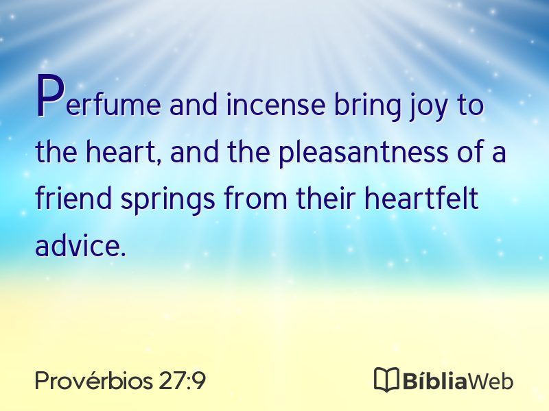 Provérbios 27:9 em imagem para compartilhar