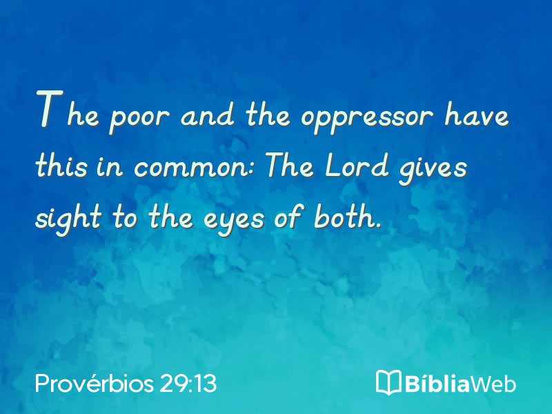 Provérbios 29:13 em imagem para compartilhar