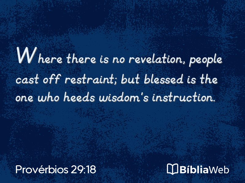 Provérbios 29:18 em imagem para compartilhar