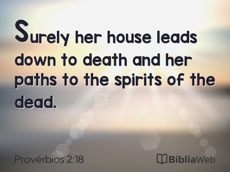 Provérbios 2:18 em imagem para compartilhar