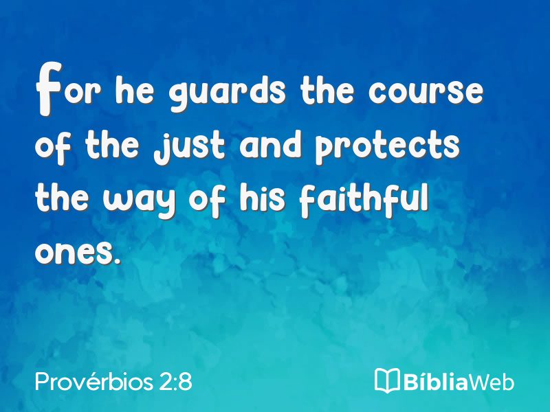 Provérbios 2:8 em imagem para compartilhar