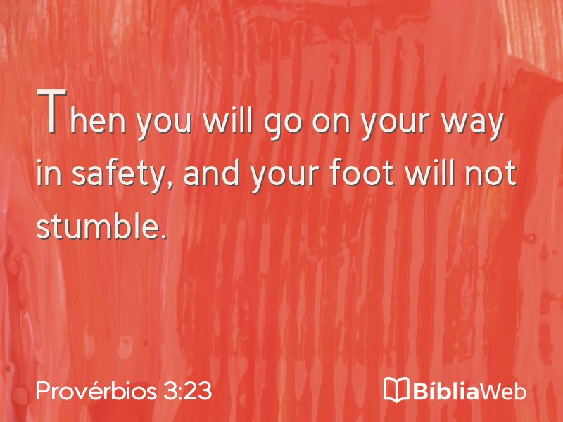 Provérbios 3:23 em imagem para compartilhar