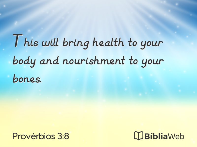 Provérbios 3:8 em imagem para compartilhar