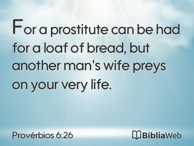 Provérbios 6:26 em imagem para compartilhar