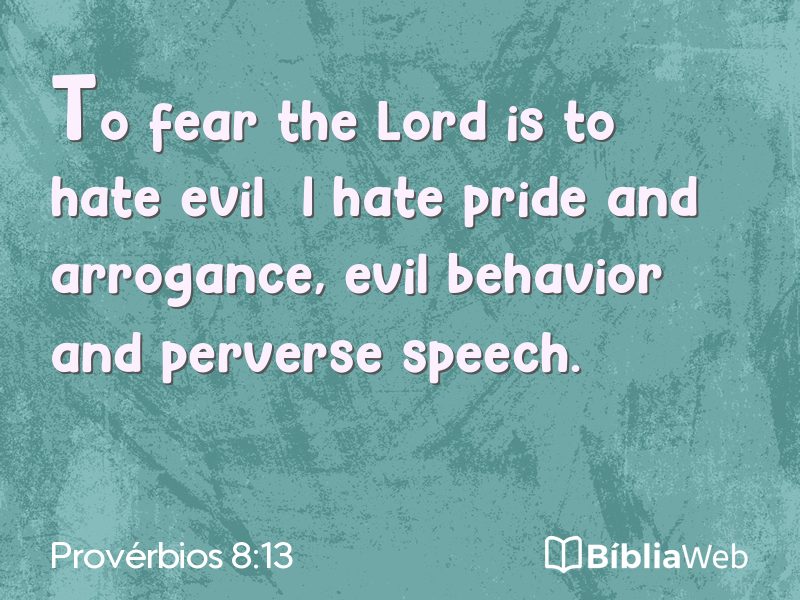 Provérbios 8:13 em imagem para compartilhar