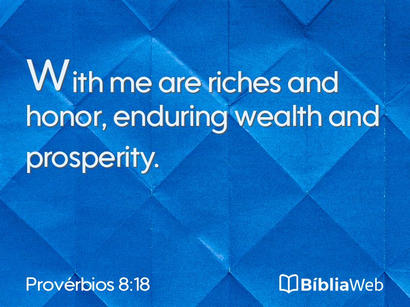 Provérbios 8:18 em imagem para compartilhar