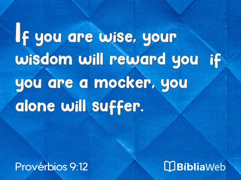 Provérbios 9:12 em imagem para compartilhar