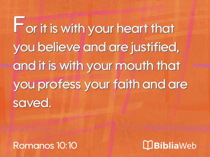 Romanos 10:10 em imagem para compartilhar