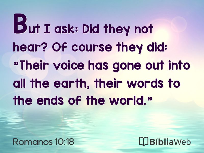 Romanos 10:18 em imagem para compartilhar