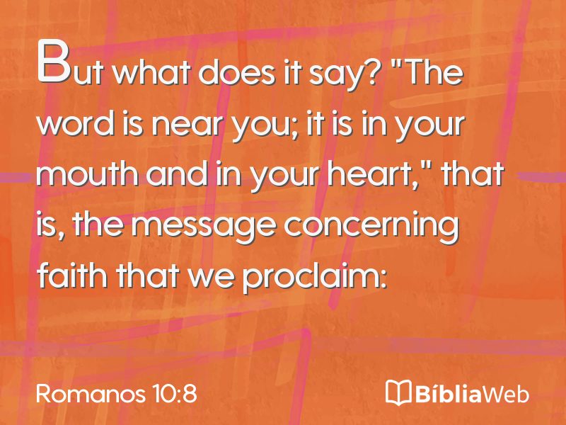 Romanos 10:8 em imagem para compartilhar