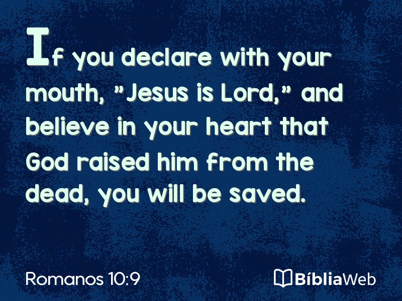 Romanos 10:9 em imagem para compartilhar