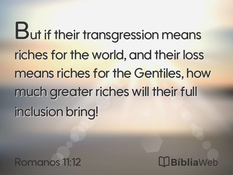 Romanos 11:12 em imagem para compartilhar