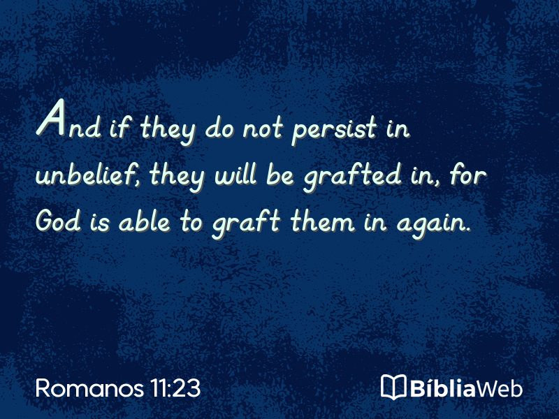 Romanos 11:23 em imagem para compartilhar