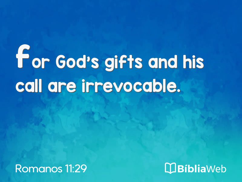 Romanos 11:29 em imagem para compartilhar