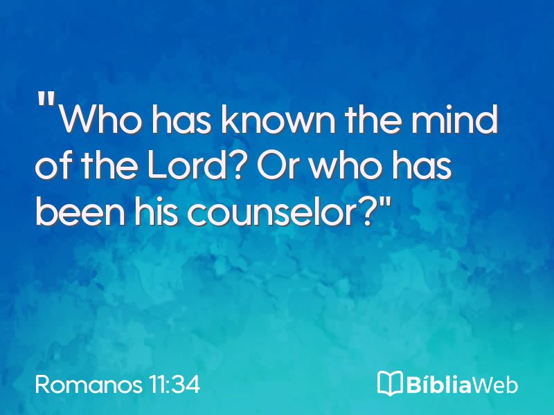 Romanos 11:34 em imagem para compartilhar