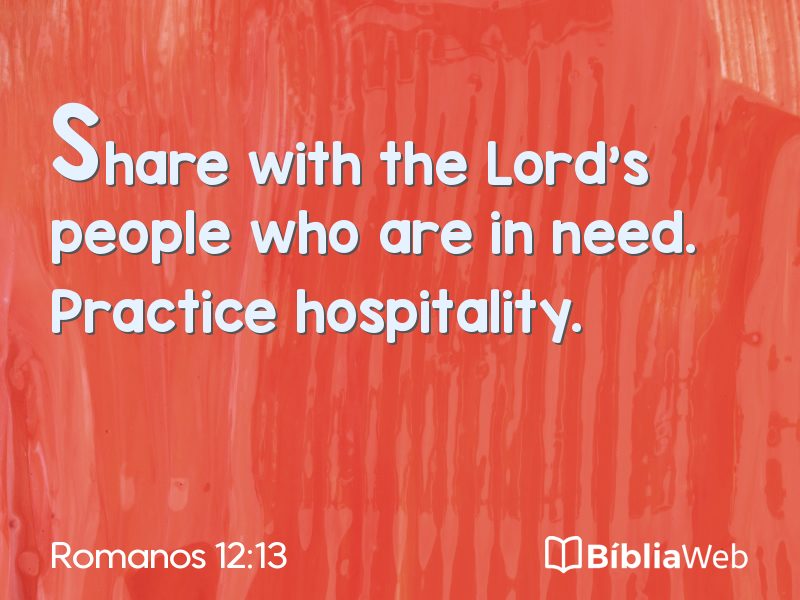 Romanos 12:13 em imagem para compartilhar