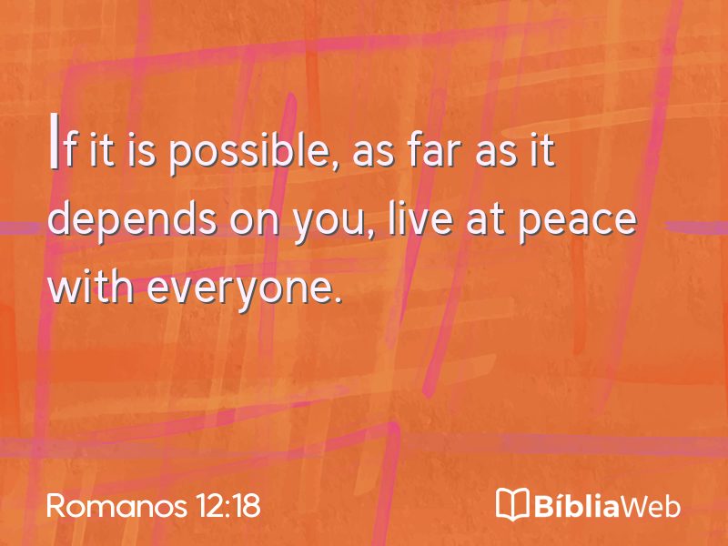 Romanos 12:18 em imagem para compartilhar