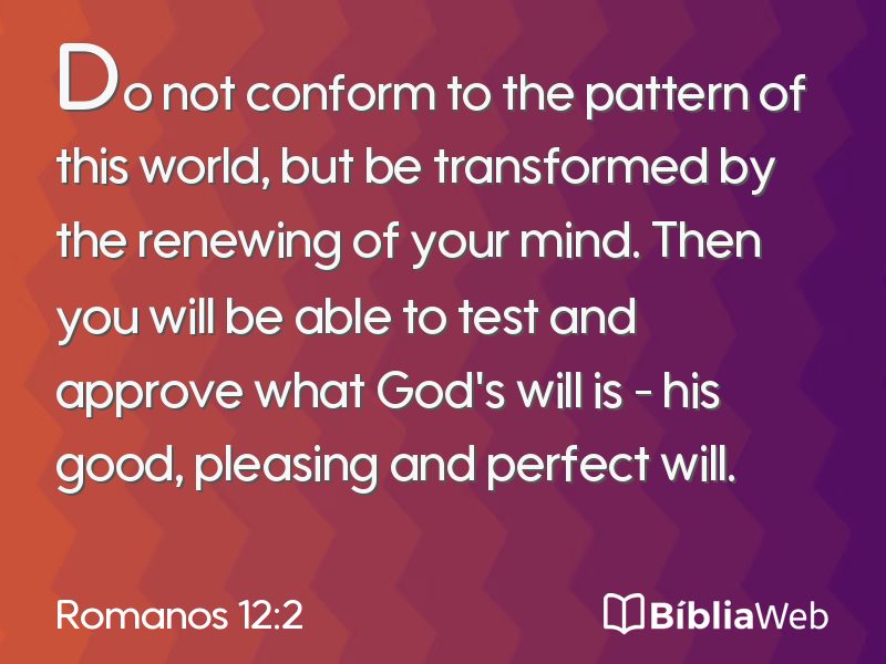 Romanos 12:2 em imagem para compartilhar
