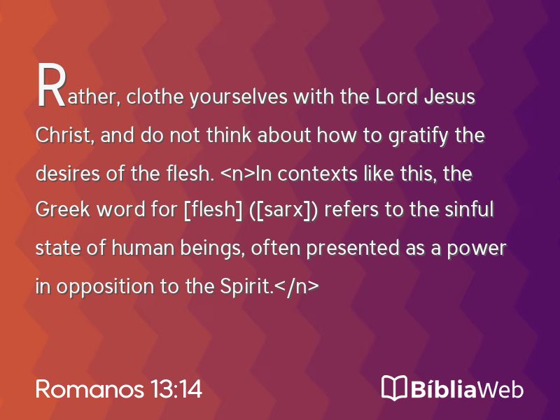 Romanos 13:14 em imagem para compartilhar