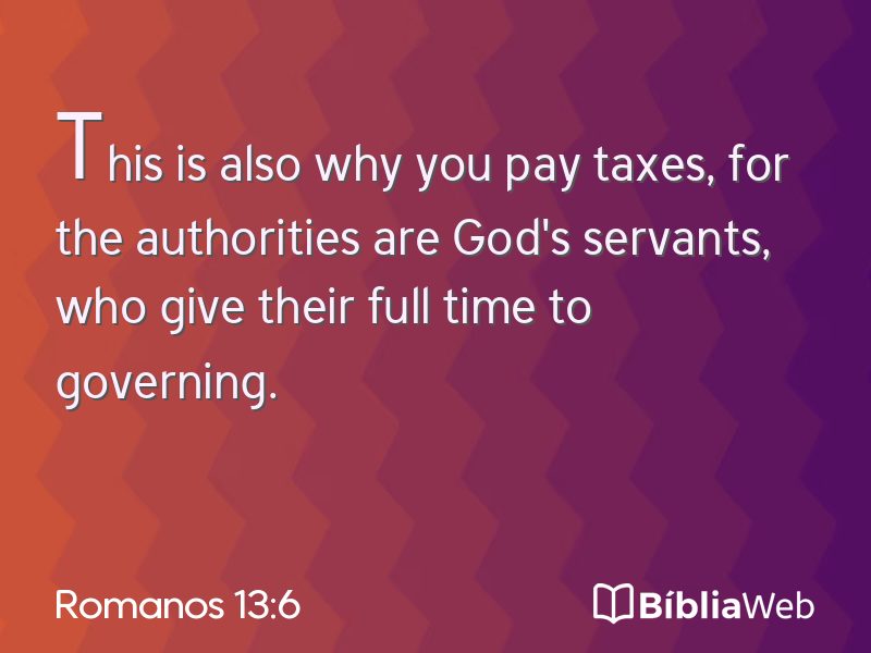 Romanos 13:6 em imagem para compartilhar