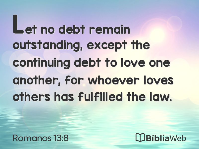 Romanos 13:8 em imagem para compartilhar