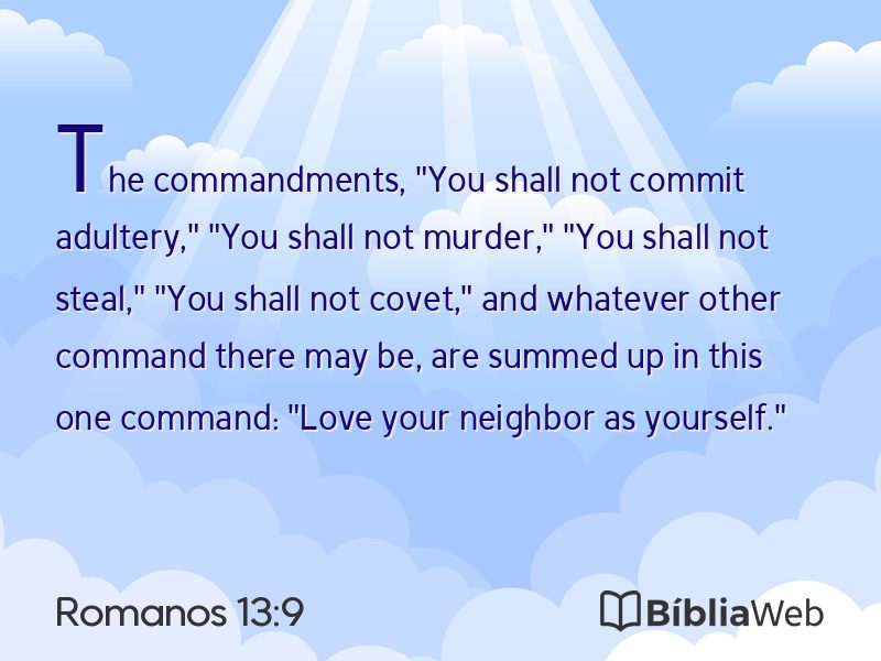 Romanos 13:9 em imagem para compartilhar
