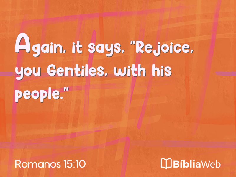 Romanos 15:10 em imagem para compartilhar