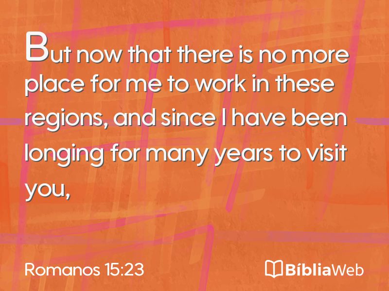 Romanos 15:23 em imagem para compartilhar
