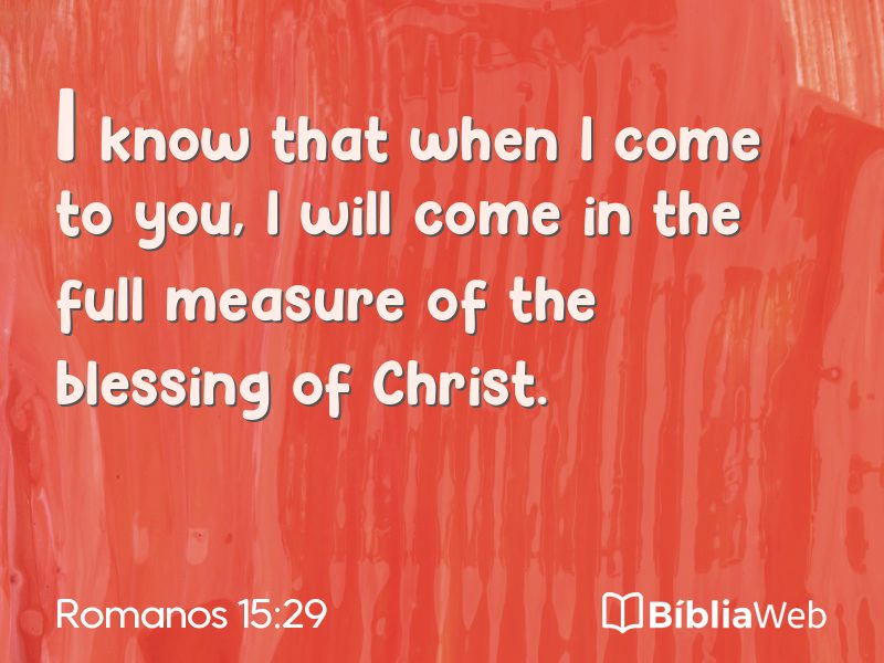Romanos 15:29 em imagem para compartilhar
