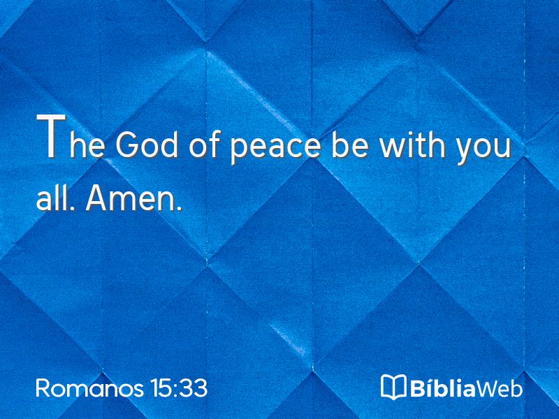 Romanos 15:33 em imagem para compartilhar