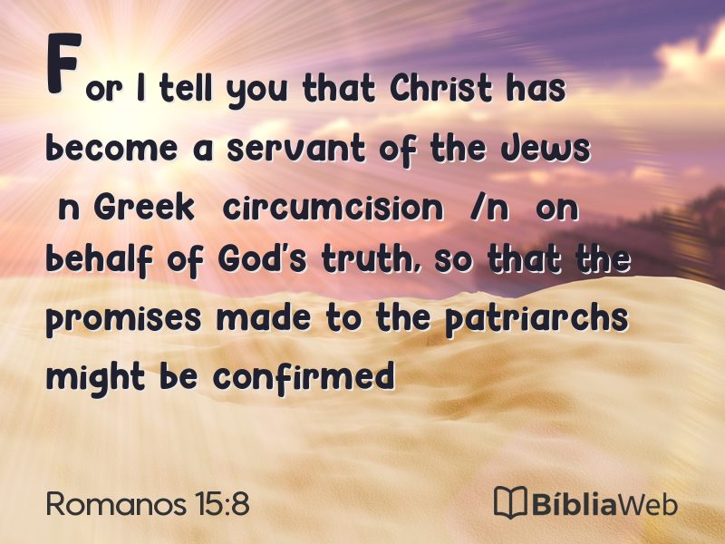 Romanos 15:8 em imagem para compartilhar