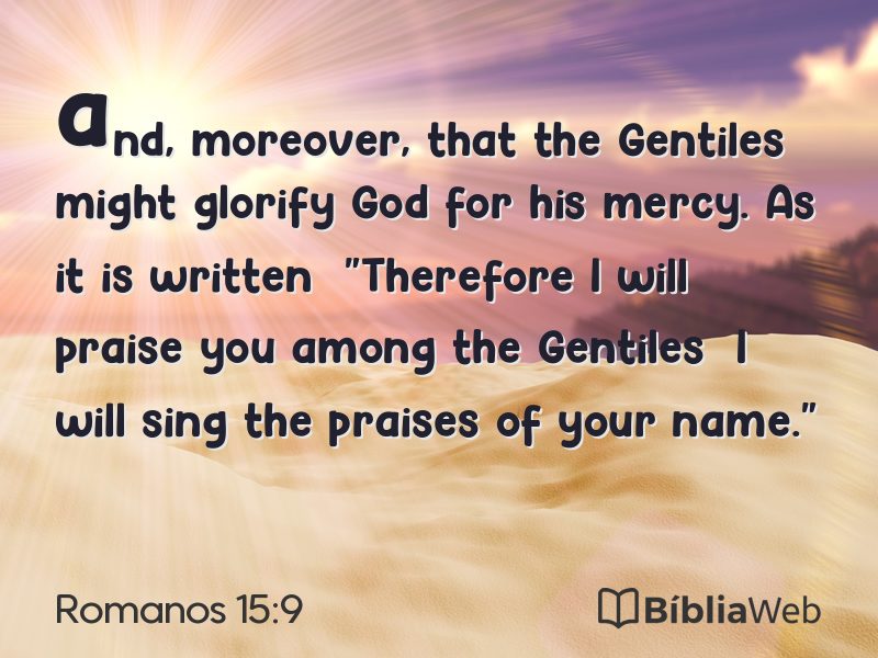 Romanos 15:9 em imagem para compartilhar