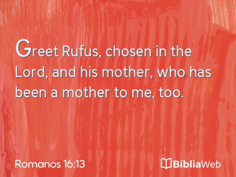 Romanos 16:13 em imagem para compartilhar