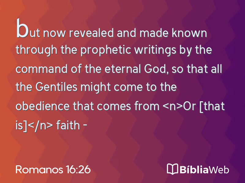 Romanos 16:26 em imagem para compartilhar