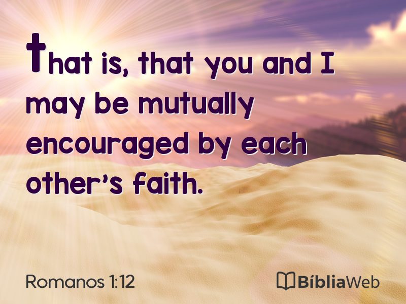 Romanos 1:12 em imagem para compartilhar