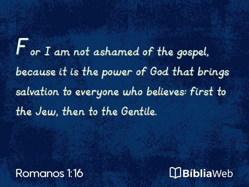 Romanos 1:16 em imagem para compartilhar